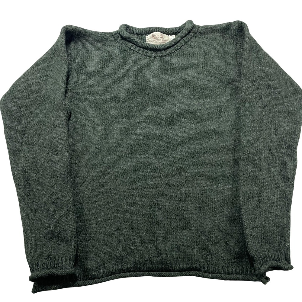 Aran Sweater Market Sweater Women's S Green Wool Knit Crewneck Pullover Ireland